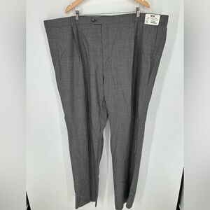 NEW! Joseph Abboud Tollegno 1900 Super 120's Gray Wool Pleated Dress Sz 52 Pants